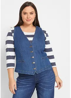 Gilet sans manches en jean extensible, bonprix