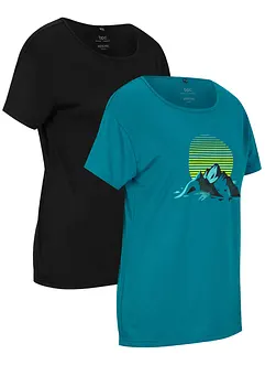 Funktionsshirt, schnelltrocknend, 2er-Pack, bonprix