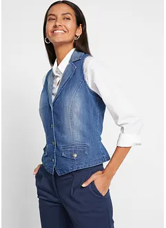 Gilet sans manches en jean extensible, bonprix