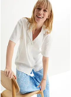 Lockere Oversize-Bluse aus leichtem Leinen-Mix, bonprix