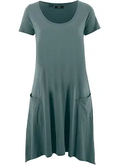 Kurzes Baumwoll-Shirtkleid aus Flammgarn, bonprix