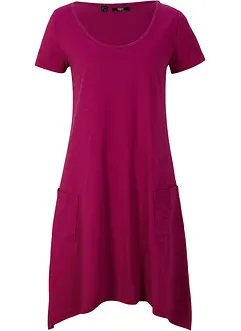 Kurzes Baumwoll-Shirtkleid aus Flammgarn, bonprix