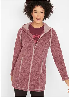 Long-Fleecejacke mit Kapuze, bonprix