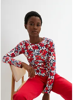 Langarmshirt mit Blumenprint, bonprix
