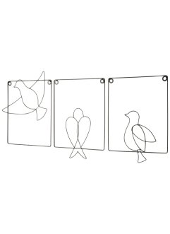 Wanddeko mit Vögeln (3er Pack), bpc living bonprix collection
