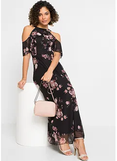Robe longue en mesh imprimé, bonprix