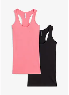 2er-Pack Ripp-Tanktop, bonprix