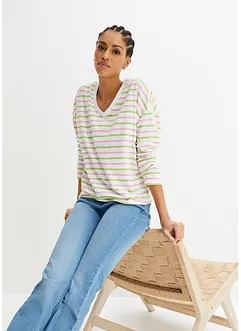 Gestreiftes Langarmshirt aus Bio-Baumwolle, bonprix