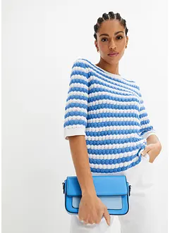 T-shirt en maille, manches 1/2, bonprix