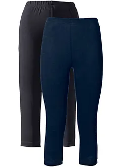 Schmal geschnittene Capri-Leggings (2er Pack), bonprix