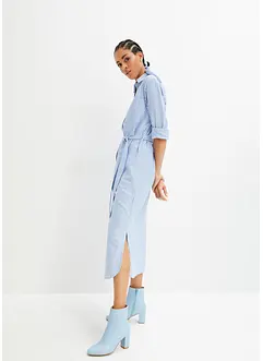 Robe-chemise rayée avec ceinture à nouer, bonprix