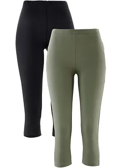 Schmal geschnittene Capri-Leggings (2er Pack), bonprix