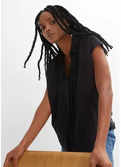 Blouse manches courtes oversized, bonprix