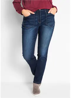 Jean droit extensible taille haute, bonprix