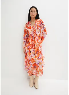 Chiffonkleid mit Volants, bonprix
