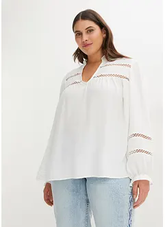 Blouse-tunique à dentelle, bonprix