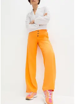 Pantalon palazzo en lin mélangé, long, bonprix