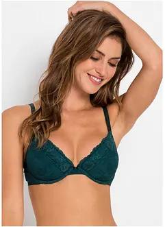 Lot de 3 soutiens-gorge push-up avec dentelle, bonprix