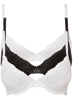 Push-up-BH mit feiner Spitze (3er Pack), bonprix