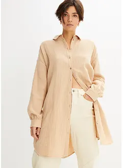 Oversize Musselin-Longbluse, bonprix
