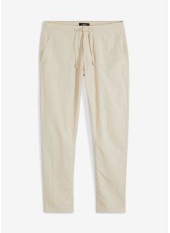 Pantalon taille élastiquée Loose Fit en lin majoritaire, Tapered, bpc bonprix collection