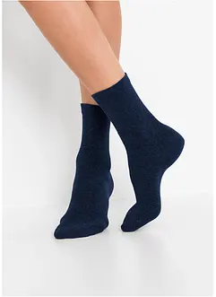 Socken mit druckfreiem Bündchen mit Bio Baumwolle (4er Pack), bonprix