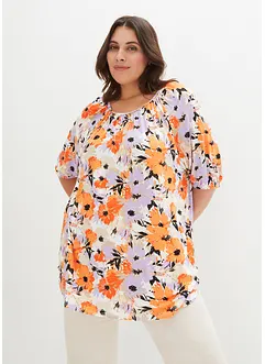 T-shirt à col V et manches 3/4, bonprix