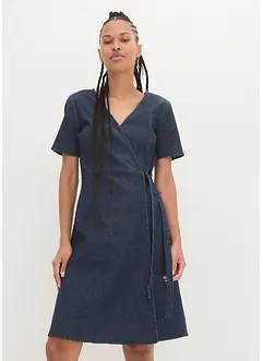 Robe en jean, effet portefeuille, bonprix