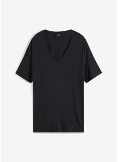 T-shirt long à col en V et manches chauve-souris, bpc bonprix collection