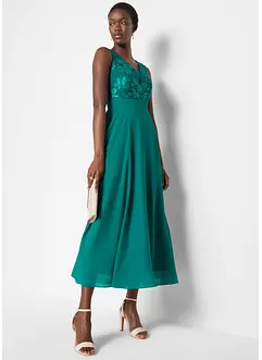 Robe longue brodée de sequins, bonprix