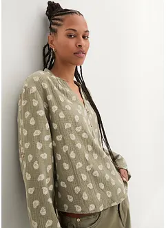 Blouse oversize en gaze de coton légère, bonprix