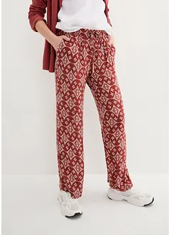 Pantalon palazzo imprimé avec taille élastiquée, bonprix