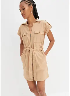 Robe en twill de coton élastiqué, bonprix