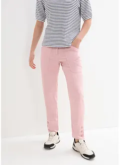 Leinenhose mit Taschendetails und Knöpfen am Saum, bonprix