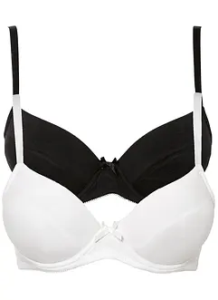 Push-up-BH mit Bügel mit Bio-Baumwolle (2er Pack), bonprix