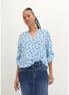 Oversize-Bluse aus luftigem Musselin, bonprix