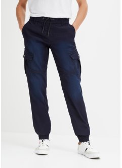 Regular Fit Sweat-Jeans mit Cargotaschen, Straight, RAINBOW