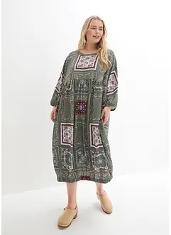 Robe à manches kimono et imprimé patchwork, bonprix