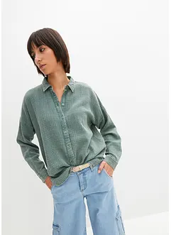 Weite Bluse in Used Optik, bonprix