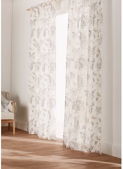 Vorhang mit recyceltem Polyester mit Blätter Druck (1er Pack), bpc living bonprix collection