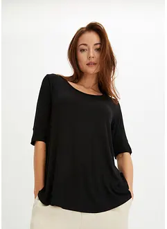 Rundhalsshirt aus softer Viskose, bonprix