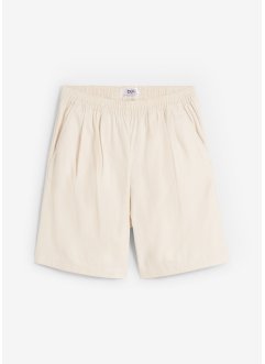 Weite Shorts mit Bundfalten mit Leinen mit High-Waist-Bequembund, bpc bonprix collection