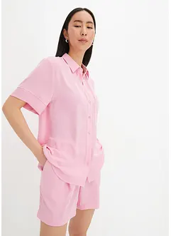 Blouse à manches mi-longues et poche sur la poitrine, bonprix