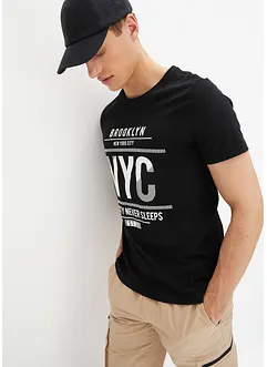 T-Shirt aus reiner Bio-Baumwolle, Slim Fit, bonprix