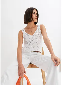 Top à broderies anglaises, bonprix