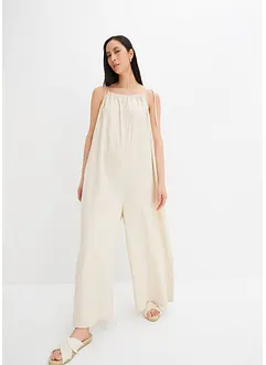 Jumpsuit aus leichtem Leinen-Mix, bonprix