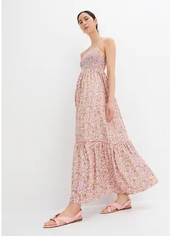 Robe longue smockée, bonprix