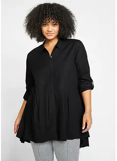 Vokuhila-Bluse aus reiner Viskose, bonprix