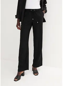 Pantalon à taille élastiquée en viscose, bonprix