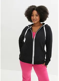 Stretch-Sweatjacke mit Baumwolle, bonprix